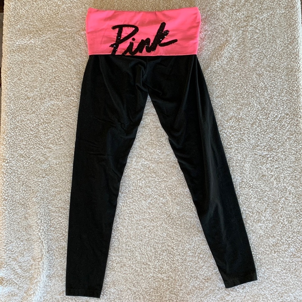 PINK Foldover Sequin Leggings